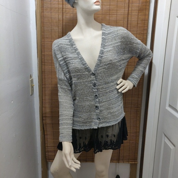 A'REVE ANTHRO BOHO LACE CARTIGAN SZ SMALL - Picture 2 of 7